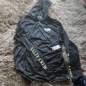 Salty Crew Black Long Sleeve with Neon Accents